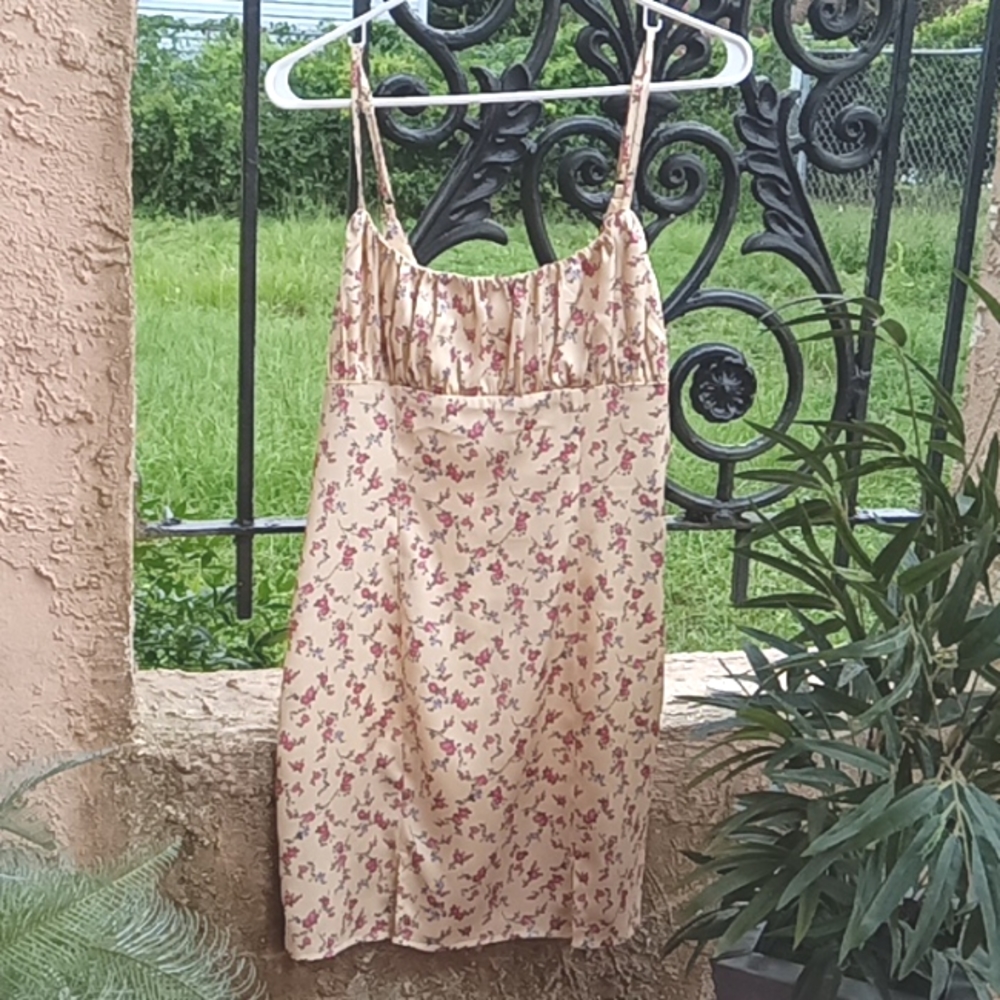 Yellow floral dress